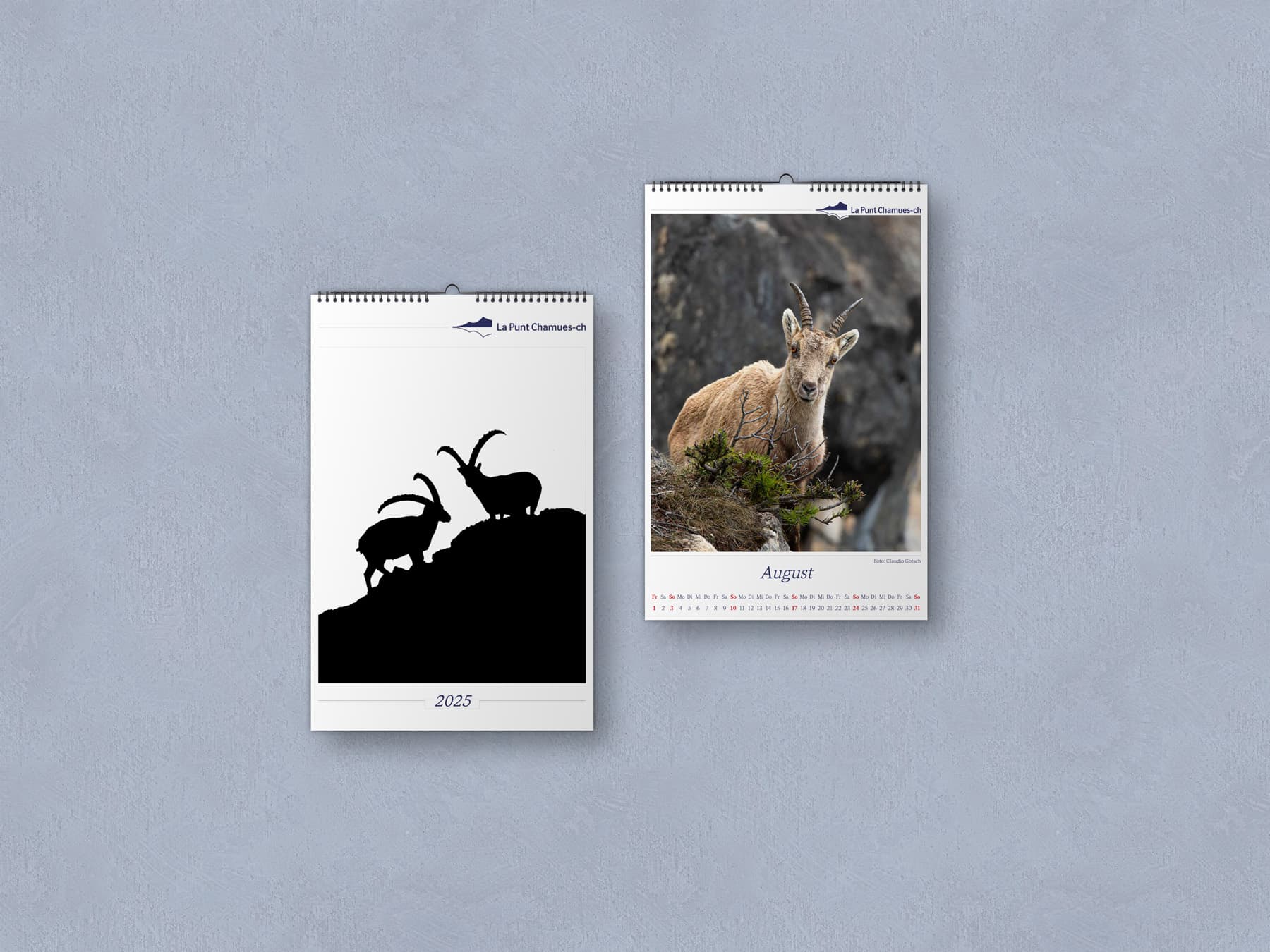 Wall calendar for the Engadin destination La Punt